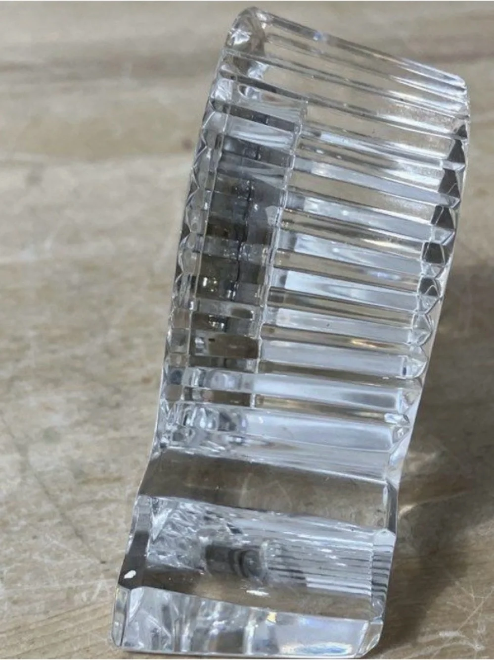 Waterford Crystal Clear Cut-Glass Mantel Clock